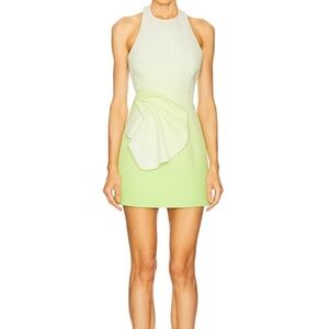 Acler Lime and Cream Ombre Mini Dress